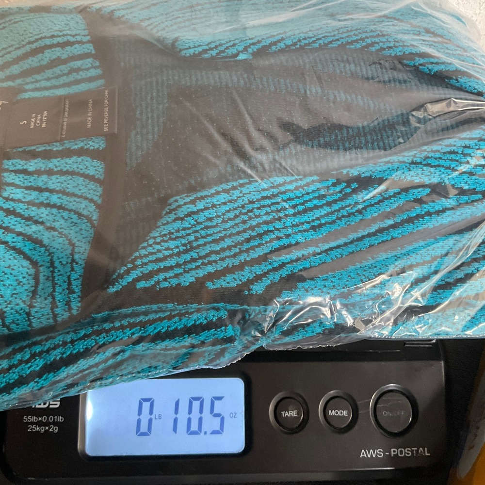 Ali Miles Jacket Women S Teal 3/4 Sleeve Abstract Wave Toggle Art To Wear NEW - Picture 11 of 11